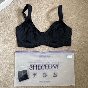 Shecurve Soft Plus Size Full Coverage Minimizer, Large, Black, Never Worn